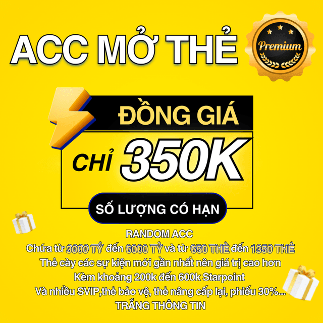 Acc Mở Thẻ 350K