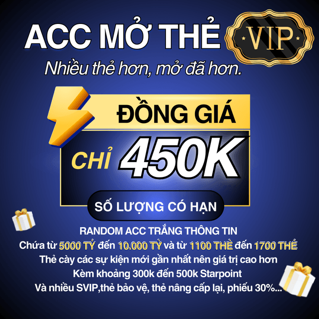 Acc Mở Thẻ 450K