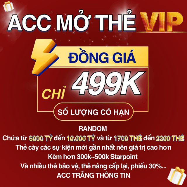 Acc Mở Thẻ 499K