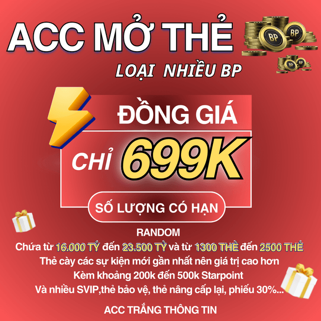 Acc Mở Thẻ 699K