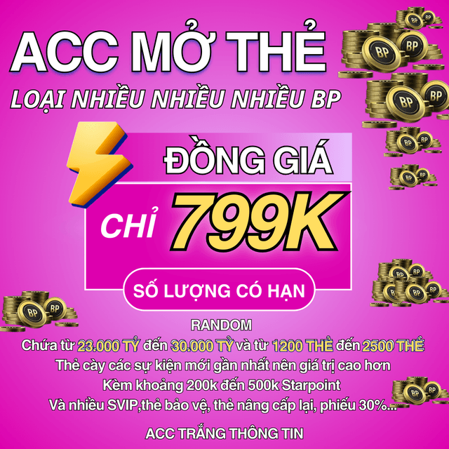 Acc Mở Thẻ 799K