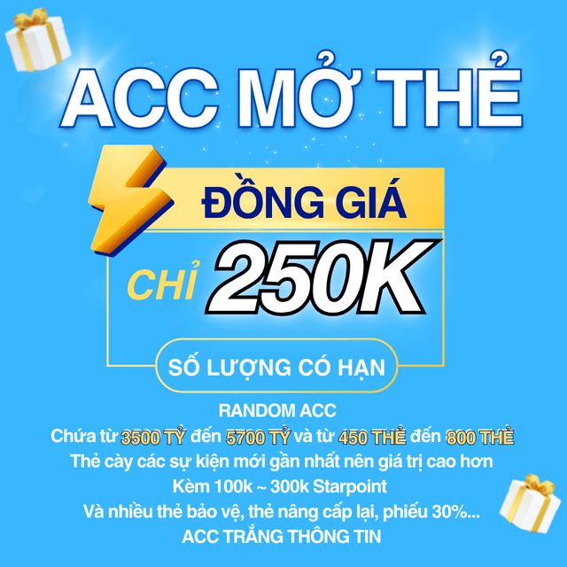 Acc Mở Thẻ 250K