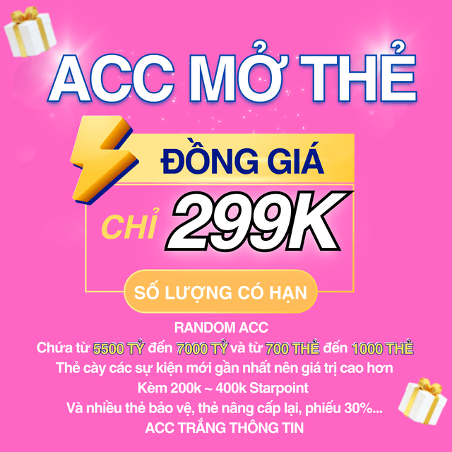 Acc Mở Thẻ 299K