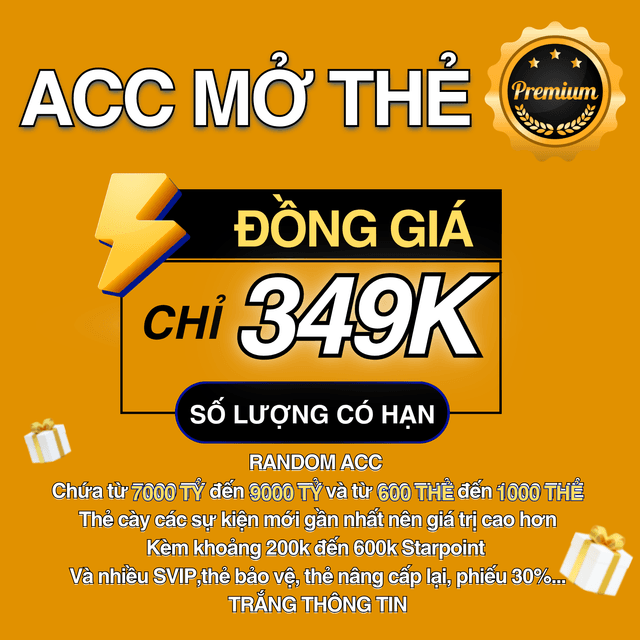 Acc Mở Thẻ 349K