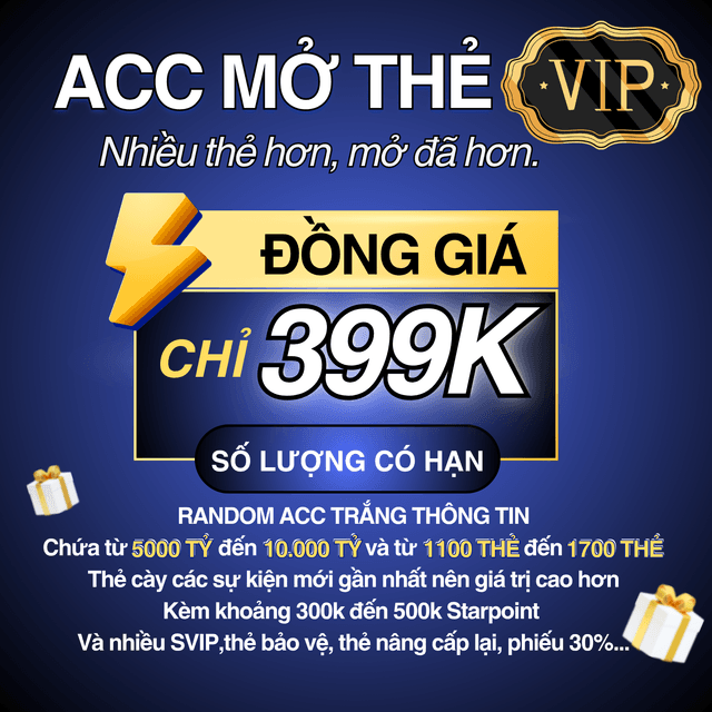 Acc Mở Thẻ 399K