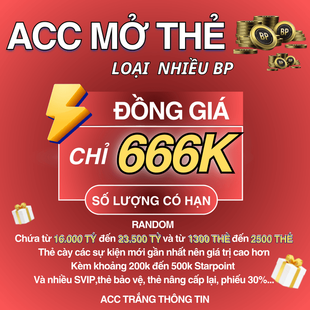Acc Mở Thẻ 666K