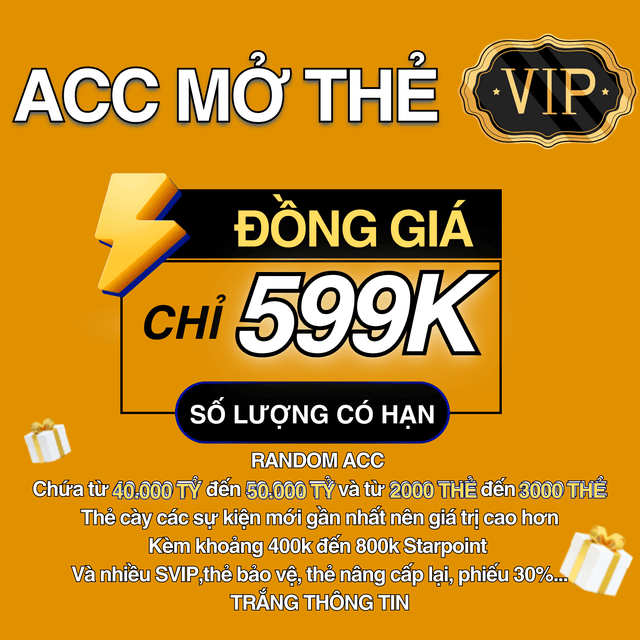 Acc Mở Thẻ 599K