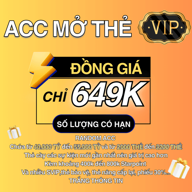 Acc Mở Thẻ 649K