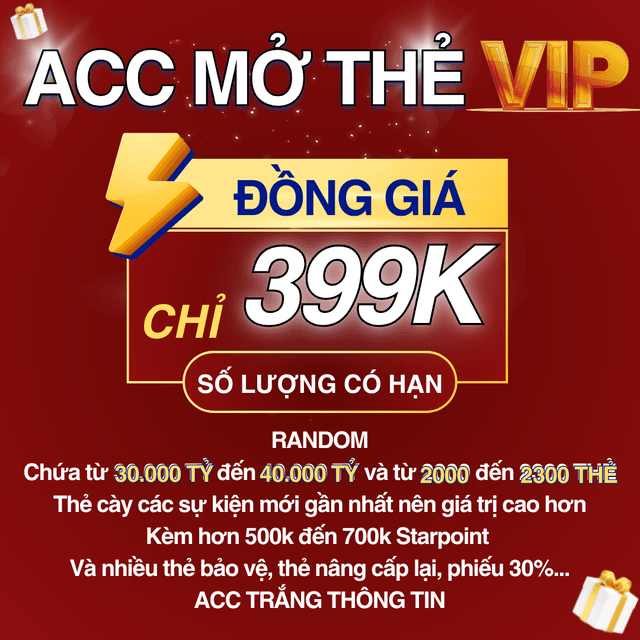 Acc Mở Thẻ 399K