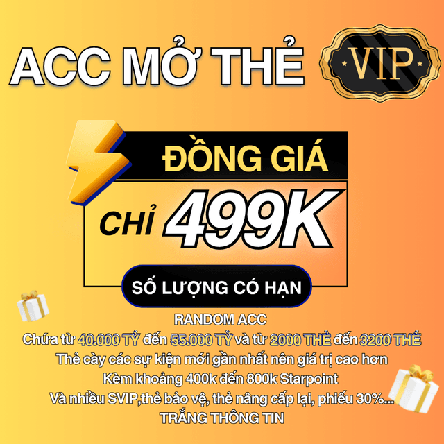 Acc Mở Thẻ 499K