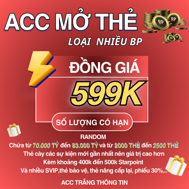 Acc Mở Thẻ 599K